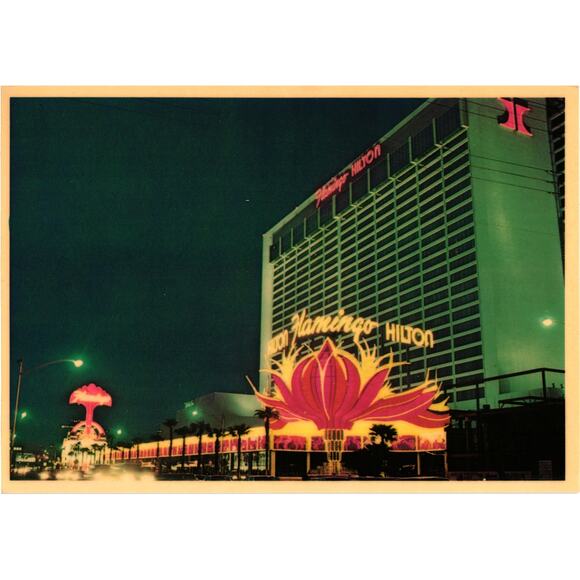 Flamingo Hilton Resort Vintage Las Vegas Nevada Strip Postcard Unposted - Picture 1 of 2